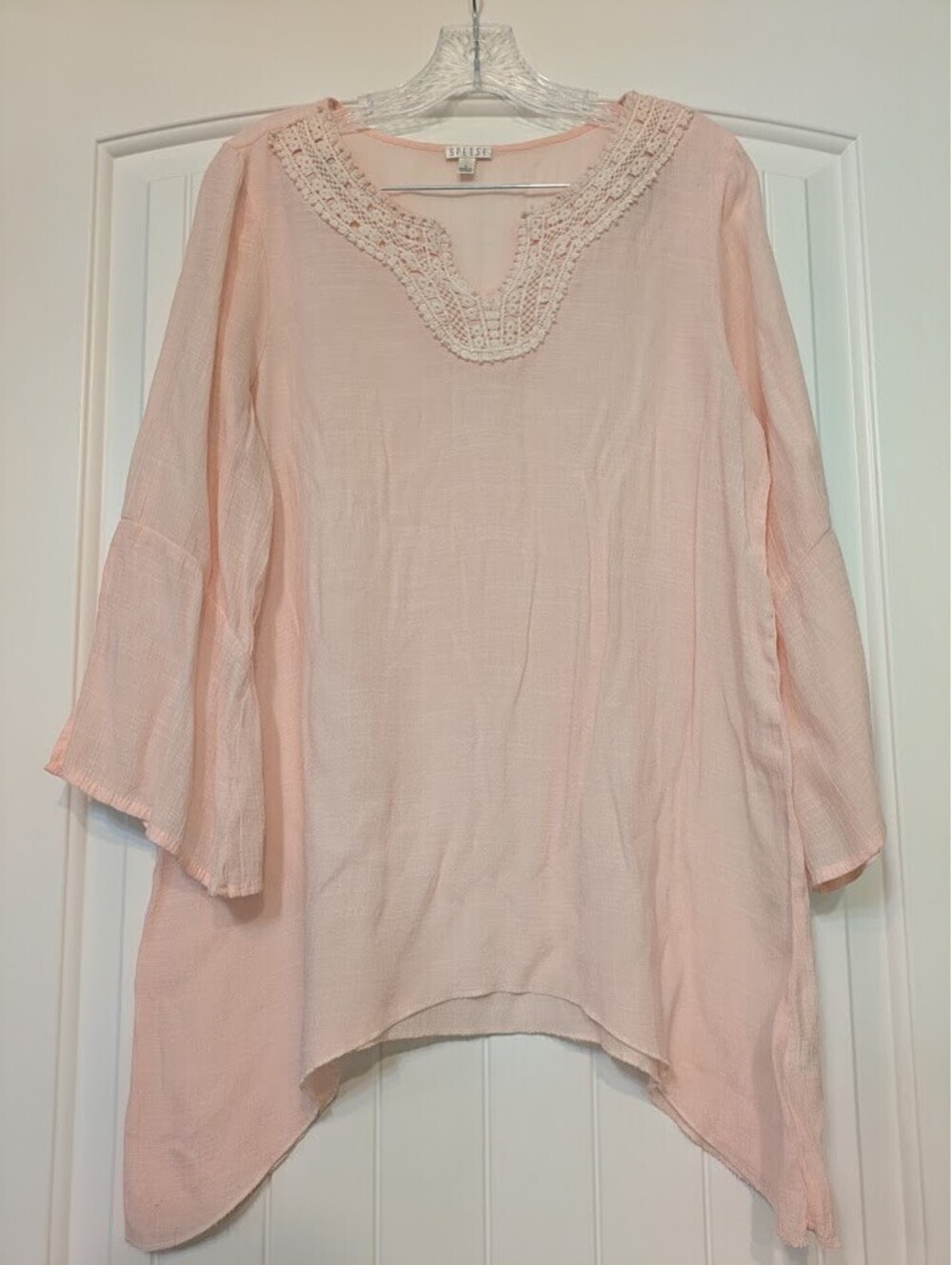 Spense Sheer Blouse Large Winter Milk